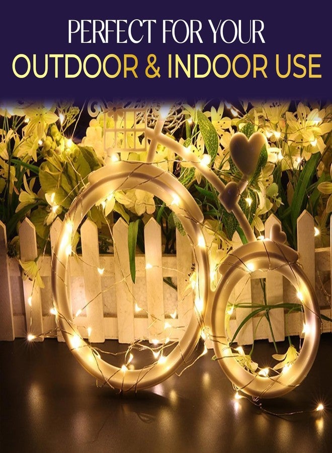Lexton 10 m Led Copper String Light | USB Sourced | Warm White | for Indoor & Outdoor Decorations, Diwali, Christmas, Wedding, Party, Lawn | Pack of 8 - Image 5